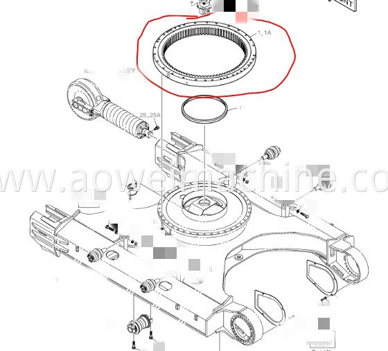 excavator slewing bearing swing circle 140109-00008A,2404-1065 